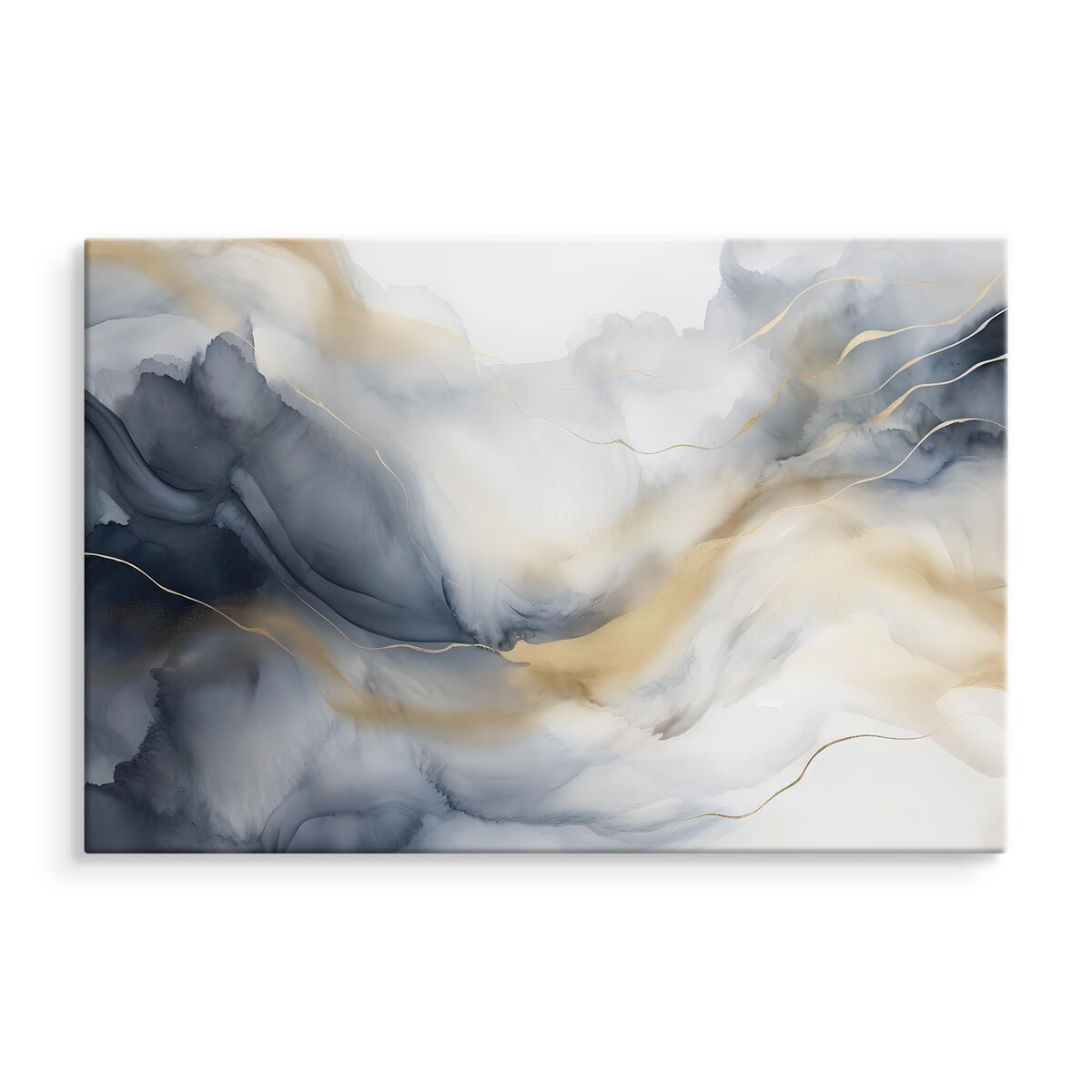 Obraz Do Sypialni MARMUR Z Elementami Złota Akwarela Abstrakcja 120x80cm