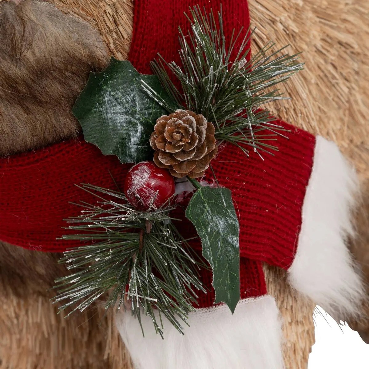 Duża figurka Miś w świątecznej czapce, 54 cm