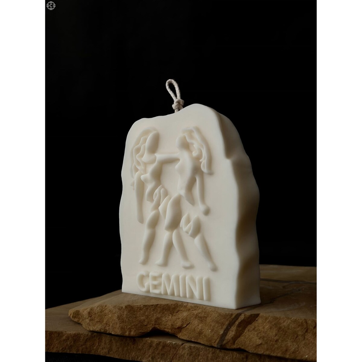 Świeca sojowa ozdobna Bliźnięta / znak zodiaku w pudełku prezentowym