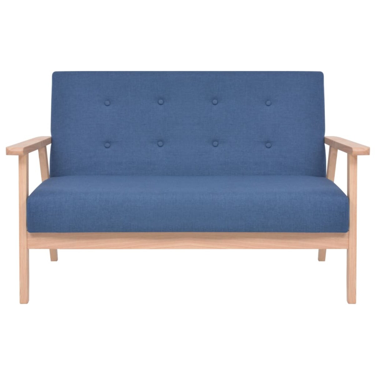 vidaXL 2-osobowa sofa tapicerowana, niebieska