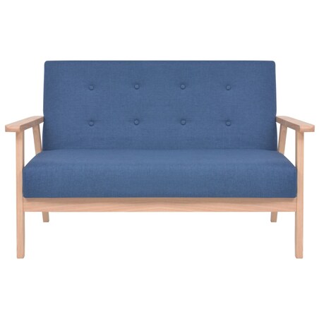 vidaXL 2-osobowa sofa tapicerowana, niebieska