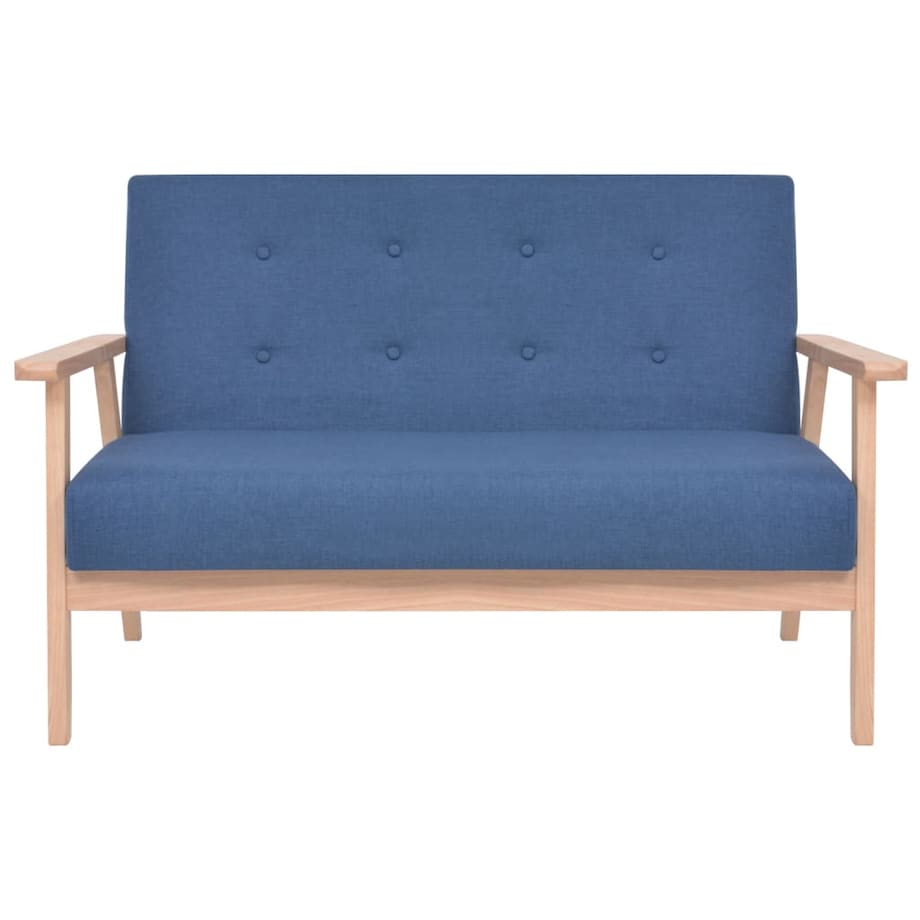 vidaXL 2-osobowa sofa tapicerowana, niebieska