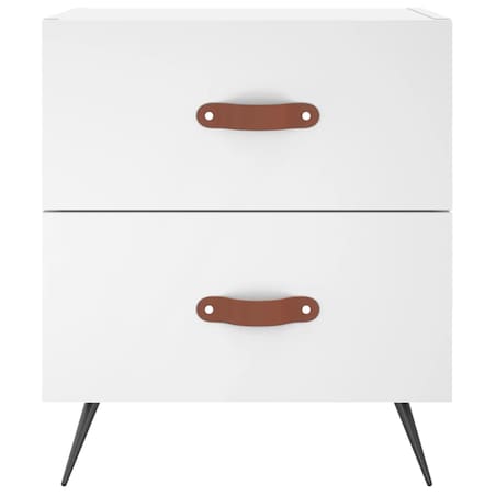 vidaXL Szafka nocna, biała, 40x35x47,5 cm, materiał drewnopochodny