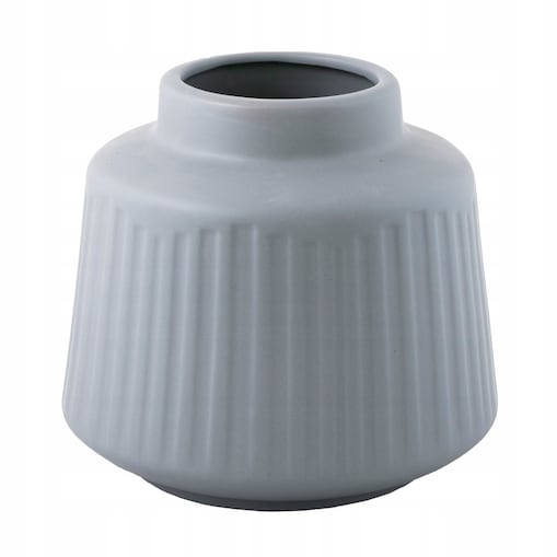 WAZON CERAMICZNY styl nowoczesny, szary 18x16cm