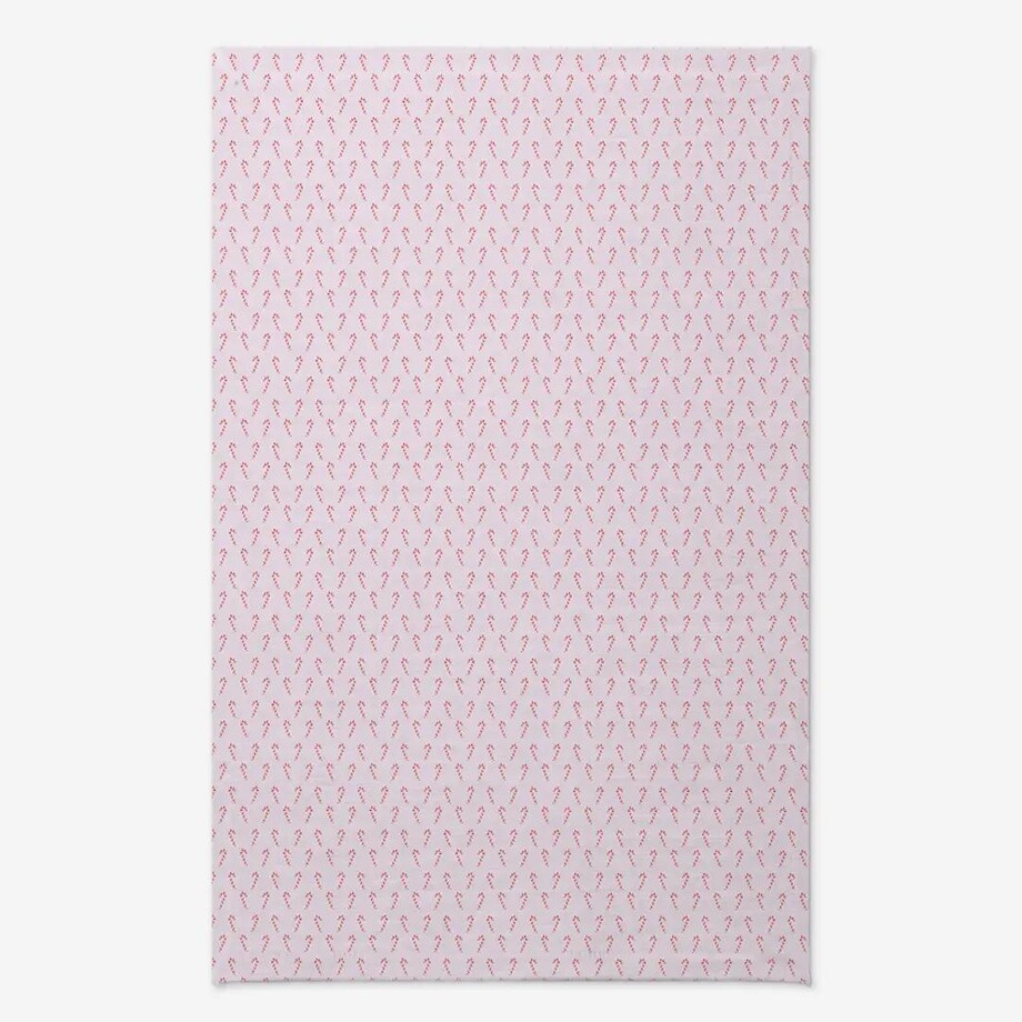 Obrus świąteczny - Laski cukrowe - różowy 140x220 cm