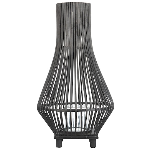 Lampion LEYTE Bambus 58 cm Czarny