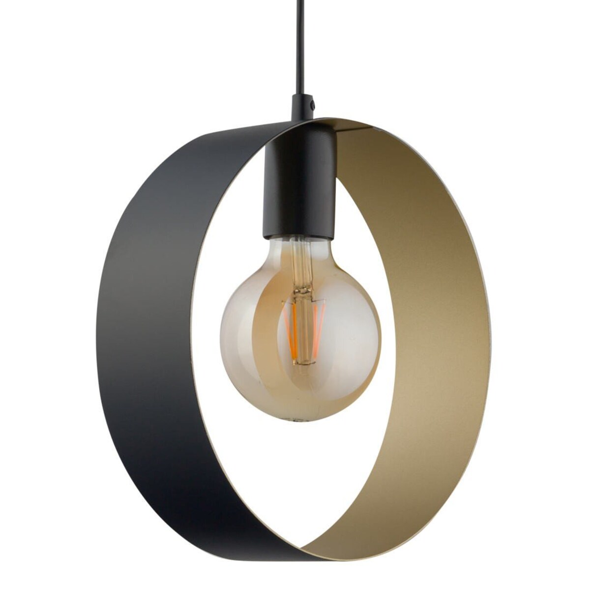 Okrągły zwis metalowy HOOP 32283 Sigma obręcz do przedpokoju czarna