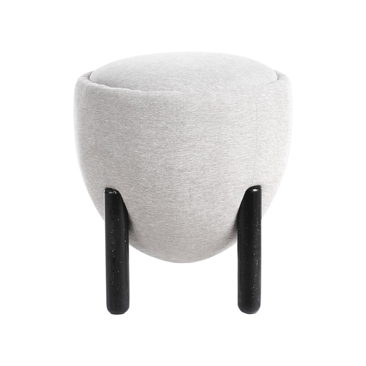 Puf ARCHIE Len syntetyczny Szary 47 cm 47 cm 48 cm