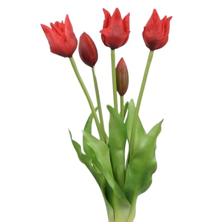 Bukiet silikonowych tulipanów 40 cm czerwone