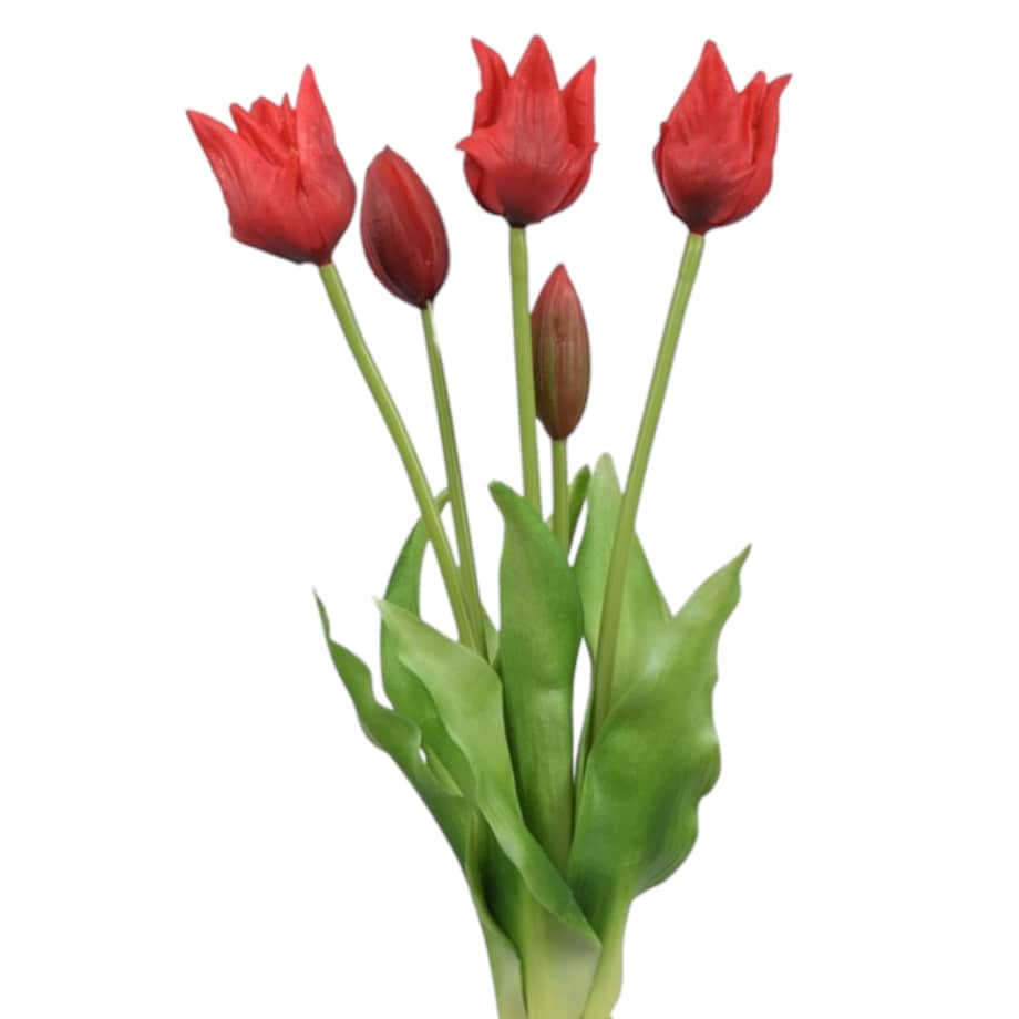 Bukiet silikonowych tulipanów 40 cm czerwone