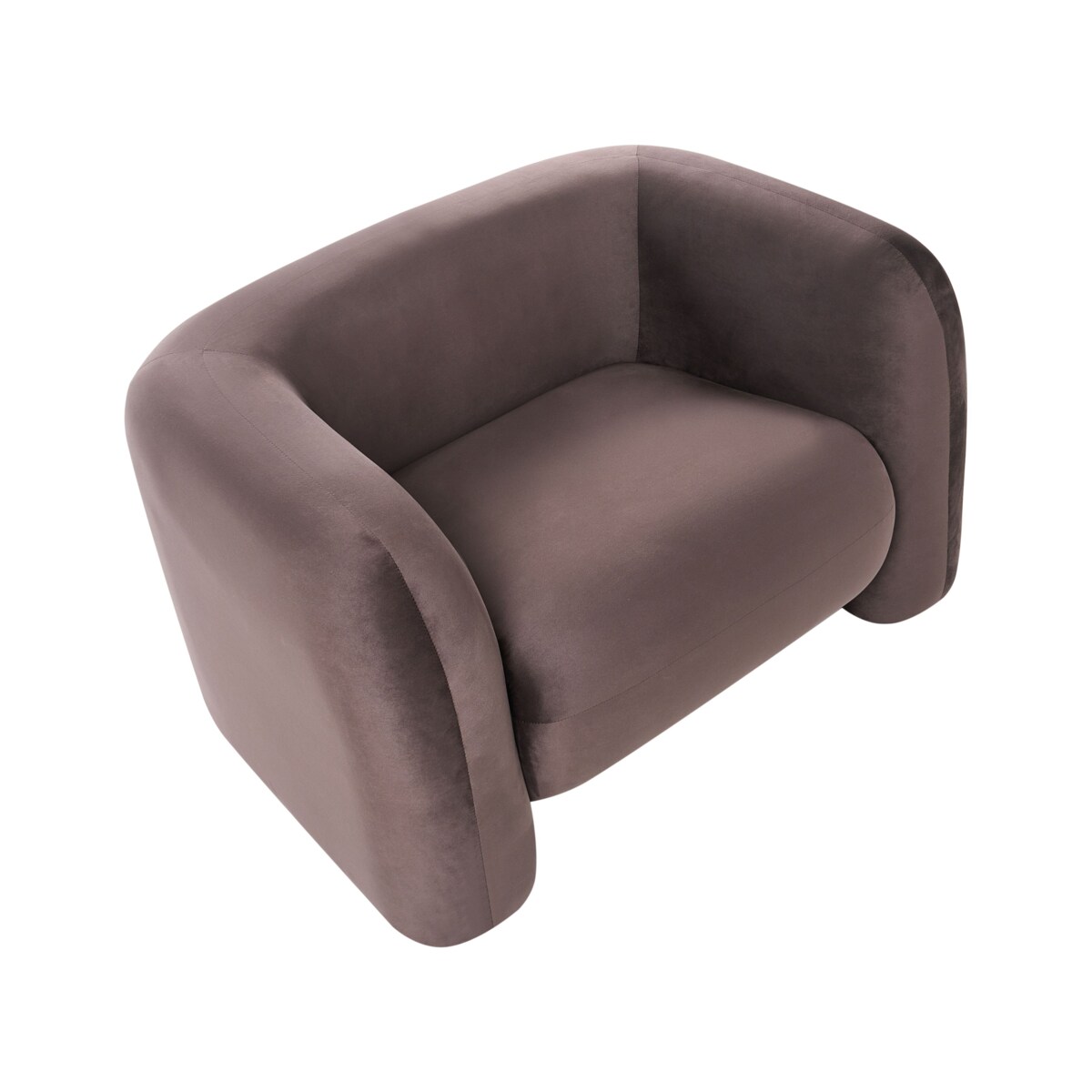 Fotel LEIREN Welur Ciemnobrązowy