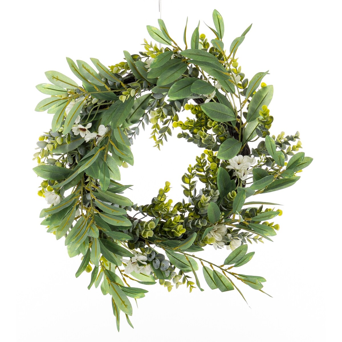 Wianek wiosenny Ø 45 cm PRIMAVERA listki, żółto-zielony