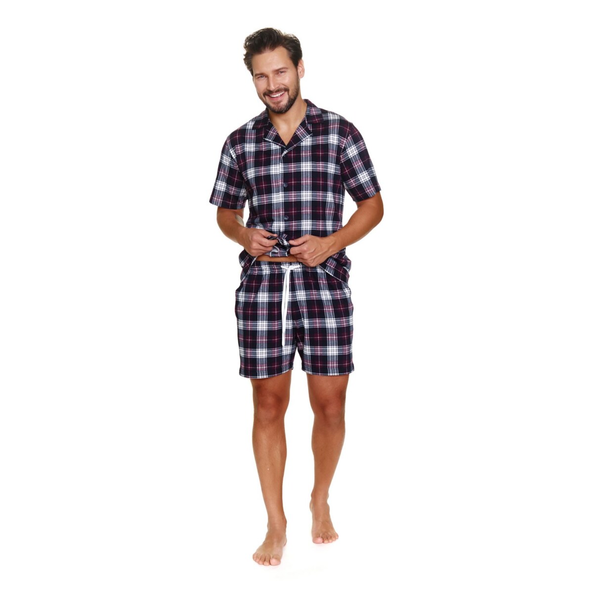 Klasyczna piżama męska w kratę