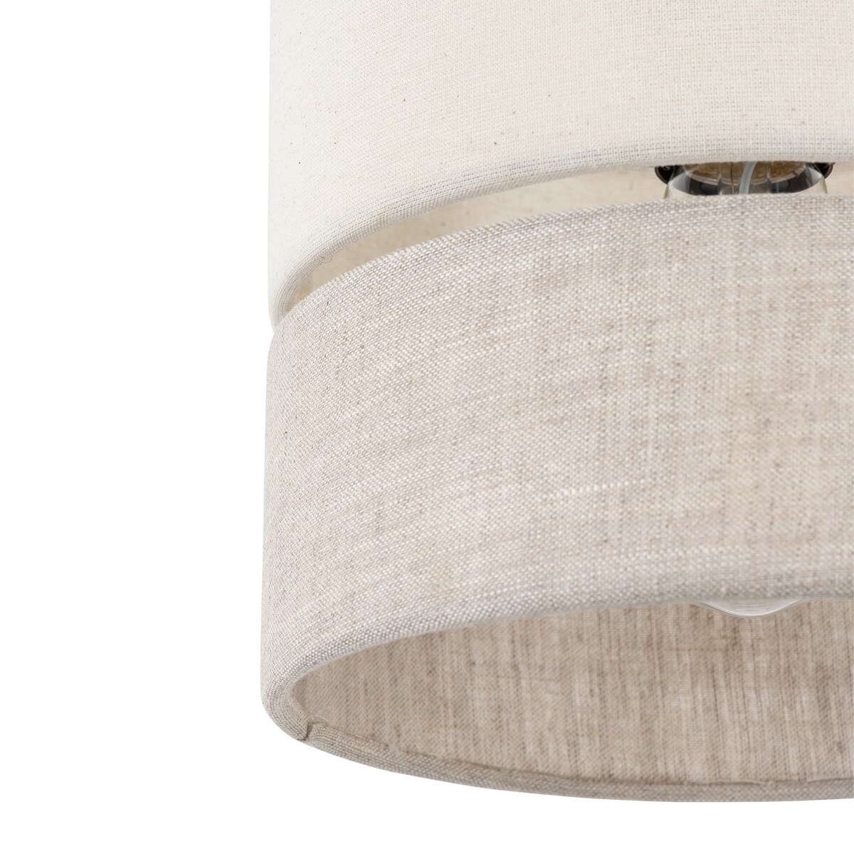Lampa wisząca TK Lighting ECO 5770, szaro-beżowy abażur, drewno i czarny metal, regulowana wysokość, E27