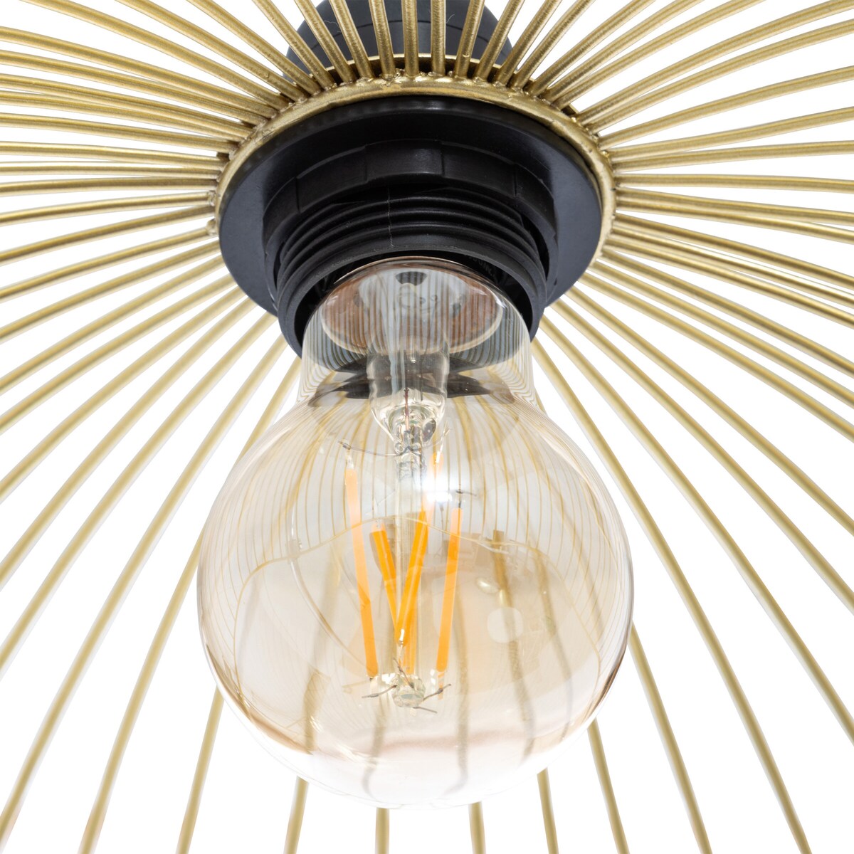 Lampa wisząca GALT Ø 34 cm z drucianym kloszem