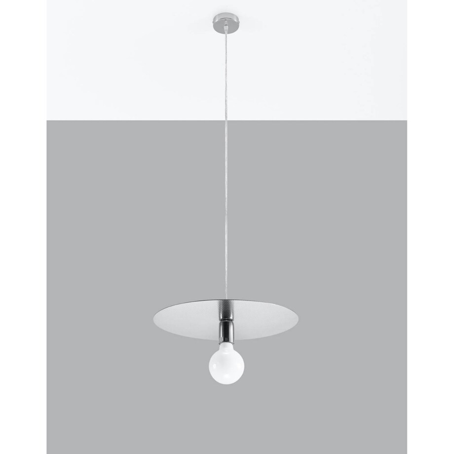 LAMPA wisząca SL.0854 metalowa OPRAWA zwis loftowy dysk chrom