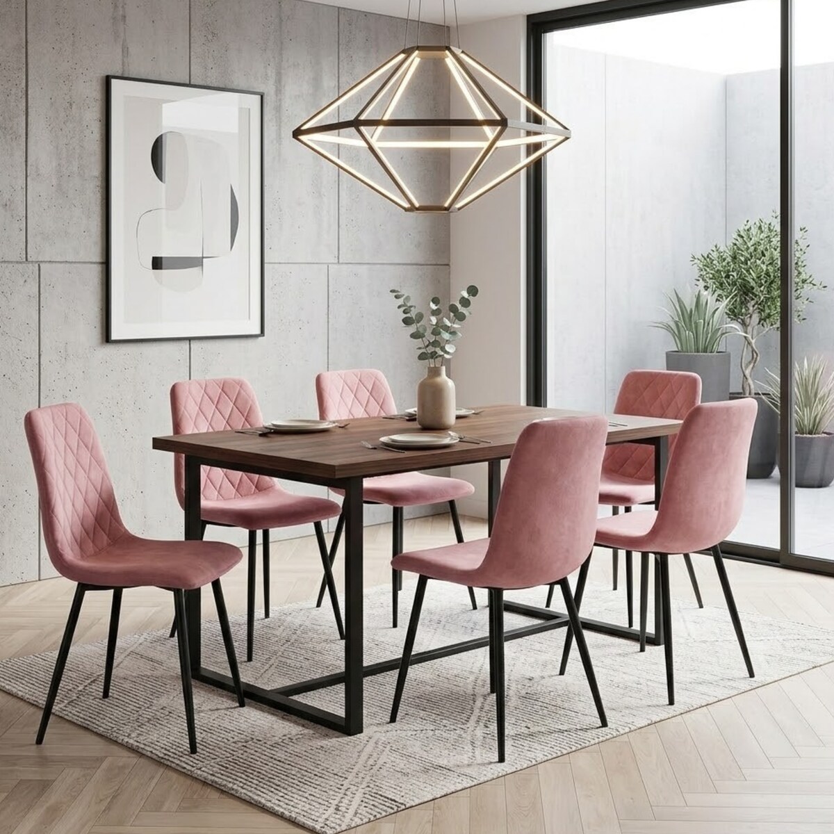 Krzesło tapicerowane pikowane wygodne nowoczesne do kuchni jadalni