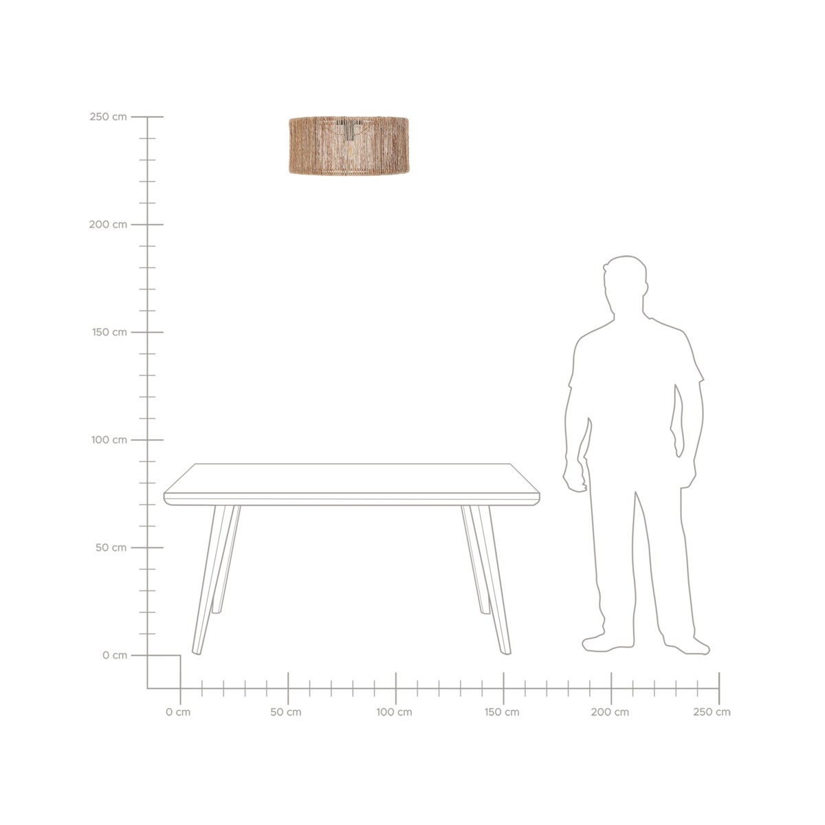 Lampa sufitowa SEWA Juta Naturalny