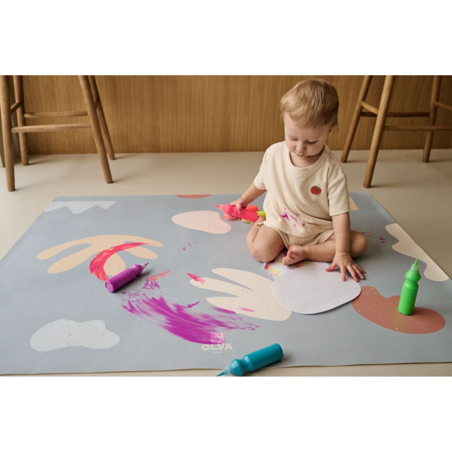 Mata Ochronna OLYA KIDS wzór ORGANIC SEA 95x125cm