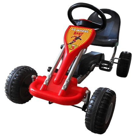 vidaXL Gokart z pedałami, czerwony