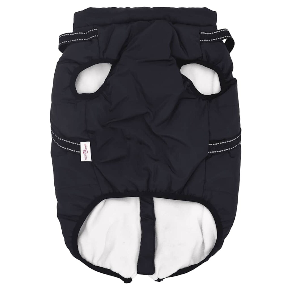 vidaXL Płaszcz dla psa z szelkami, wodoodporny, granatowy, L52