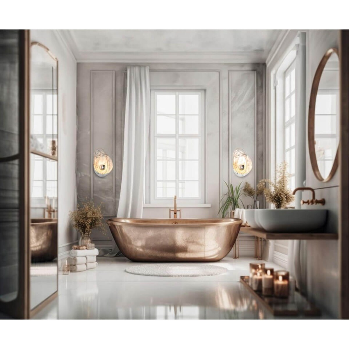 Ścienna lampa doo jadalni Rock MSE1501100145 Moosee LED 4W 3000K biała złota