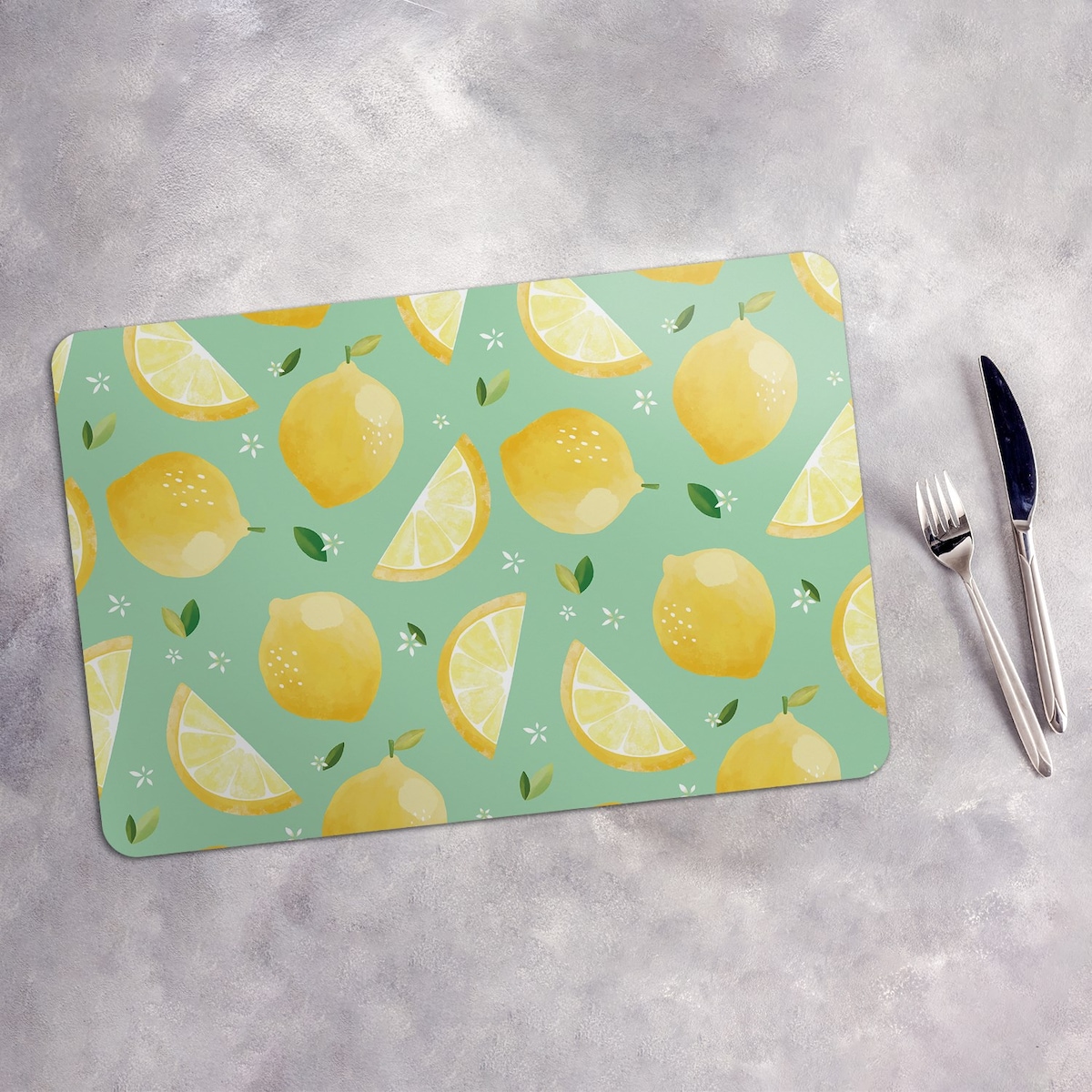 Komplet mat pod talerz Cytrynki, 6 szt. 45x30cm