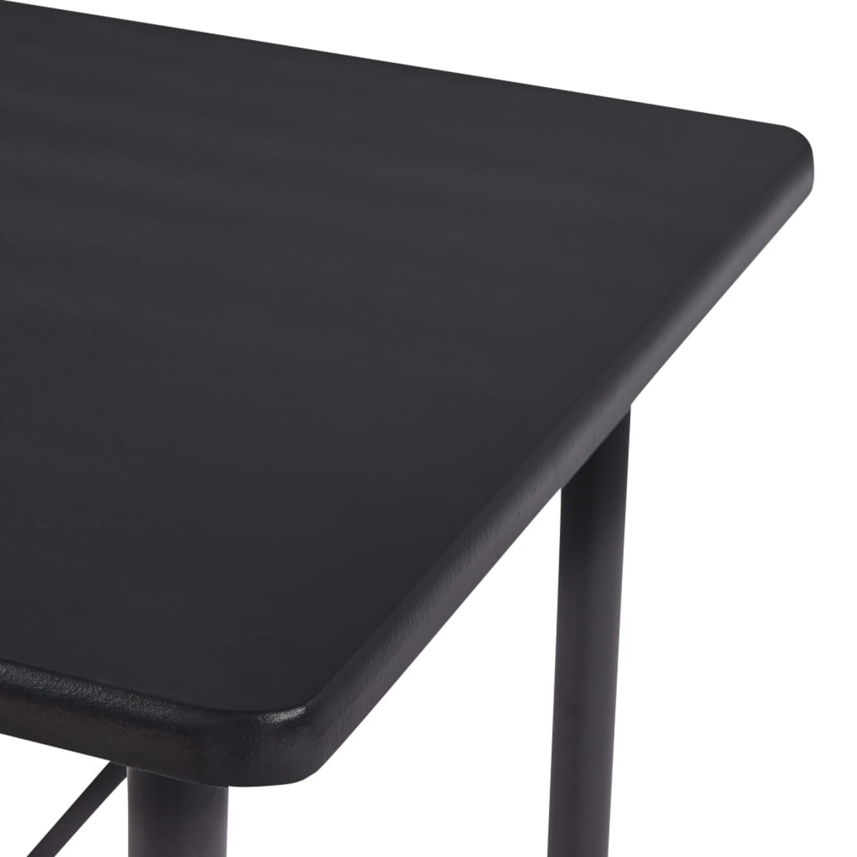 vidaXL Stolik barowy, czarny, 120 x 60 x 110 cm, MDF