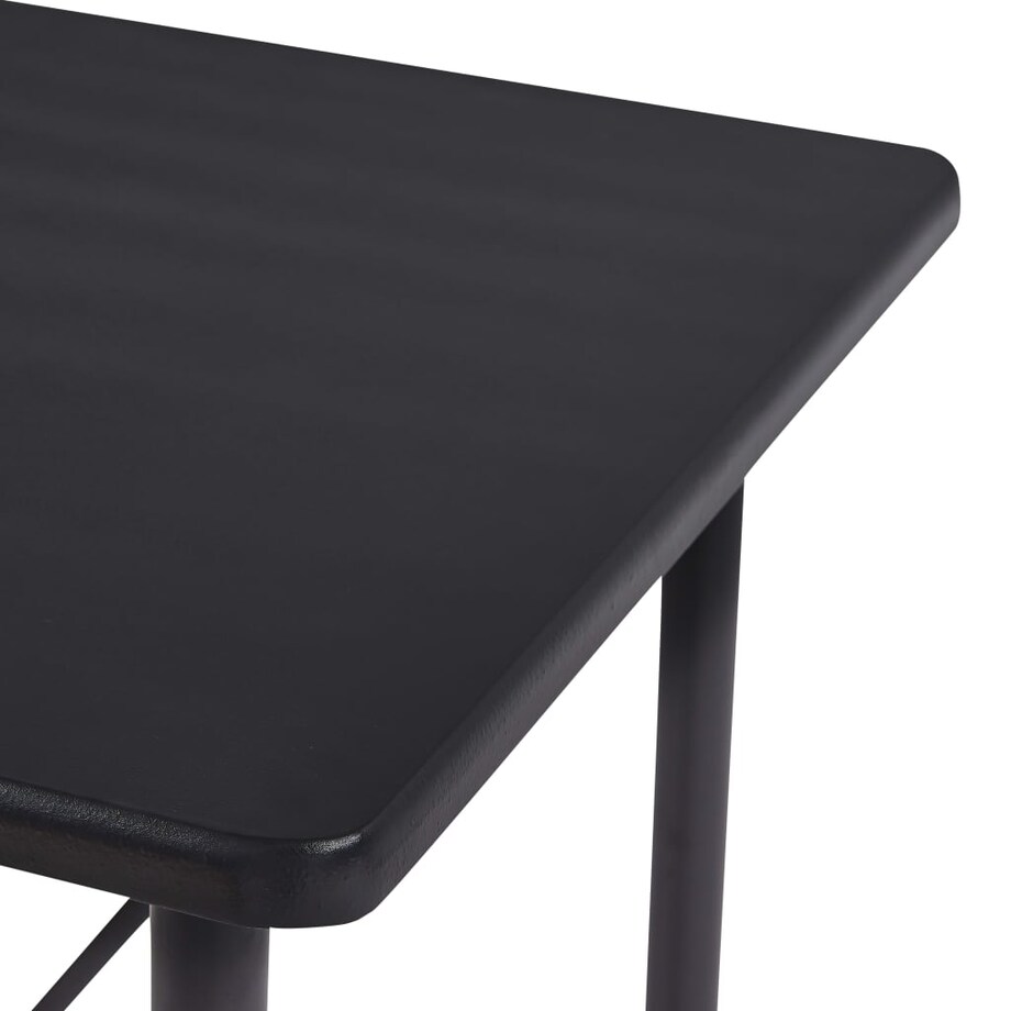 vidaXL Stolik barowy, czarny, 120 x 60 x 110 cm, MDF