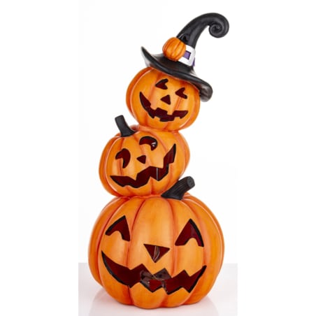 Dekoracja Halloween 56,5x27x27 cm LED- WESOŁE DYNIE
