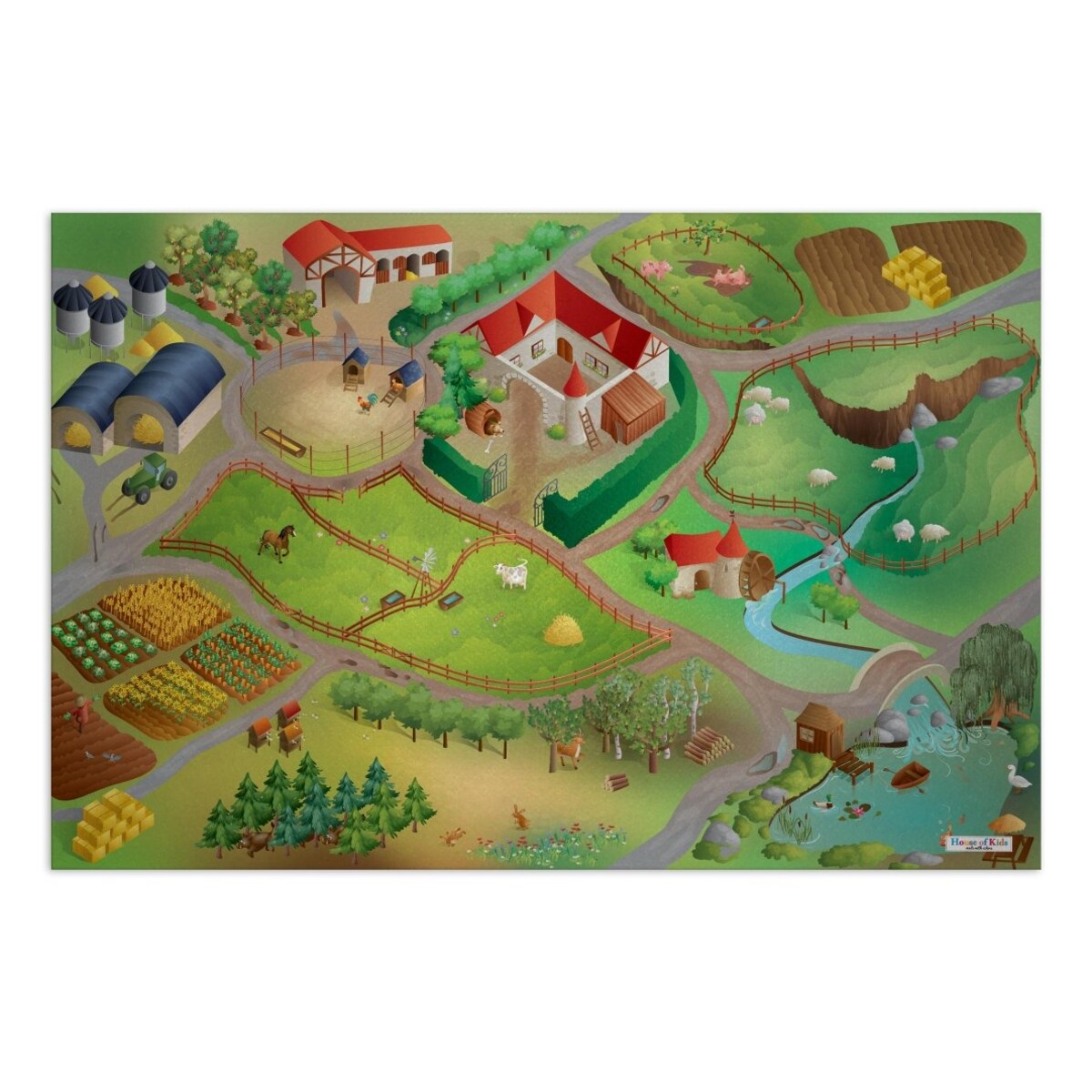 Mata lateksowa 100x150 Efekt 3D - Farma
