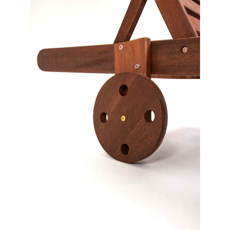 Zestaw ogrodowy AZURE leżak z materacem i poduszką biało-czarny