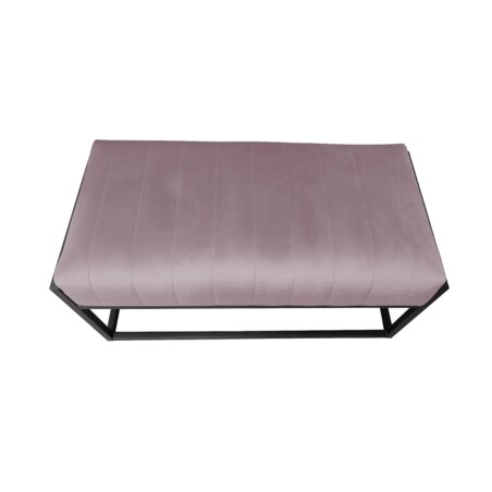 Ławka LILU MG VELVET jasnoróżowa