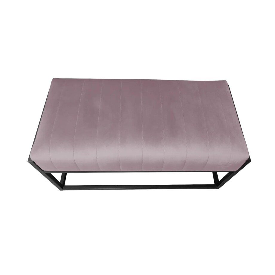 Ławka LILU MG VELVET jasnoróżowa