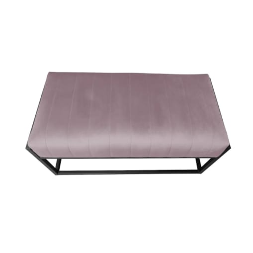 Ławka LILU MG VELVET jasnoróżowa