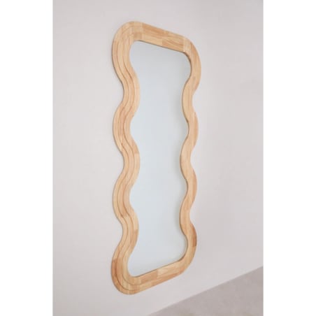 Lustro ścienne z drewna dębowego 85x180 cm Lierta