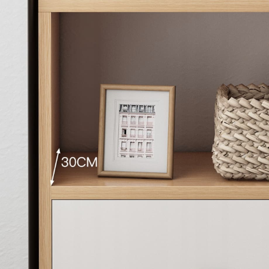 Regał Stojący Biały Na Książki Półki Wysoki Skandynawski Słupek Szafa Loft