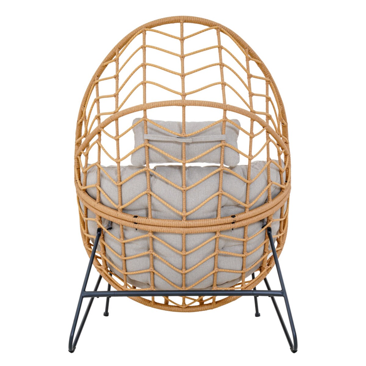 FOTEL OGRODOWY MOLI KOKON Z PODUSZKAMI BEŻOWY