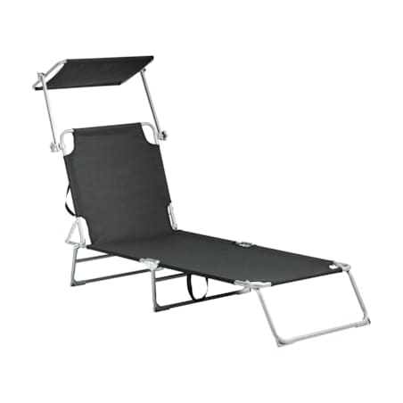 Leżak ogrodowy FOLIGNO Metal Czarny