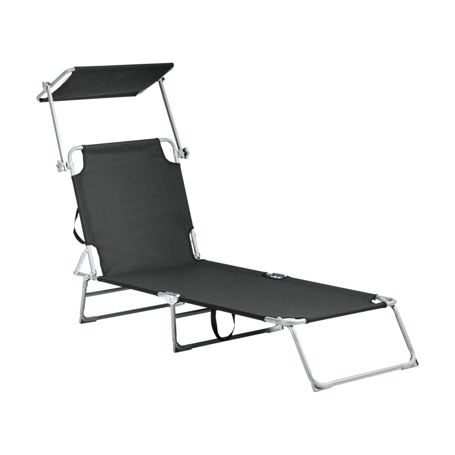 Leżak ogrodowy FOLIGNO Metal Czarny