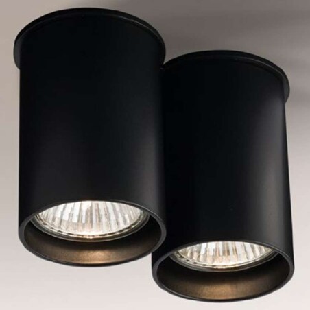Plafon LAMPA sufitowa ARIDA 1112 Shilo natynkowa OPRAWA reflektorowa do łazienki tuby czarne