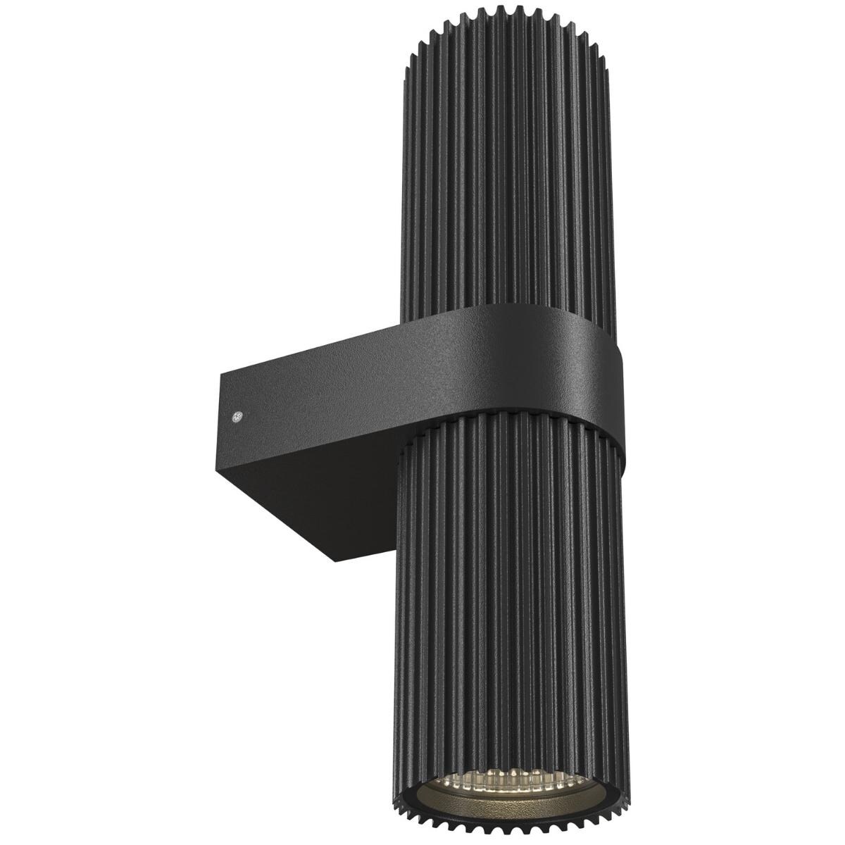 Plisowany kinkiet Dynamics MOD326WL-02B Maytoni tuba góra-dół czarna