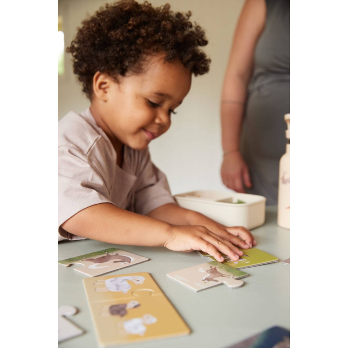 Filibabba Puzzle Mama i dziecko Farm Animals