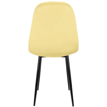 Krzesło tapicerowane welurowe pikowane nowoczesne żółte