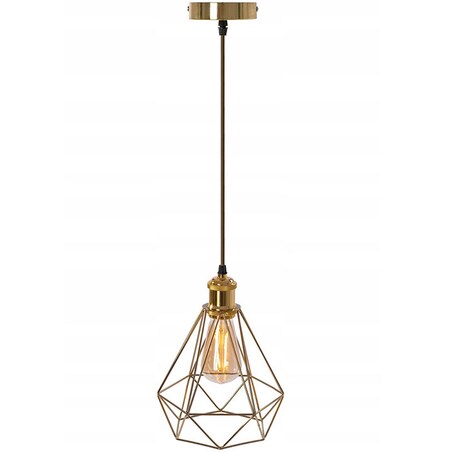 Lampa Diament Sufitowa Wisząca Złota Loft Gold
