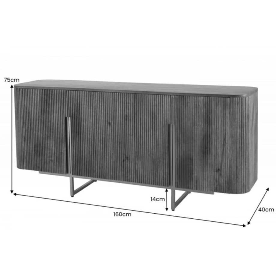 Komoda BISSAT mango 75x160 cm