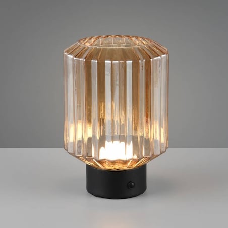 Nocna lampka Lord R57761113 RL Light LED 2W 3000K ładownie USB czarna bursztynowa
