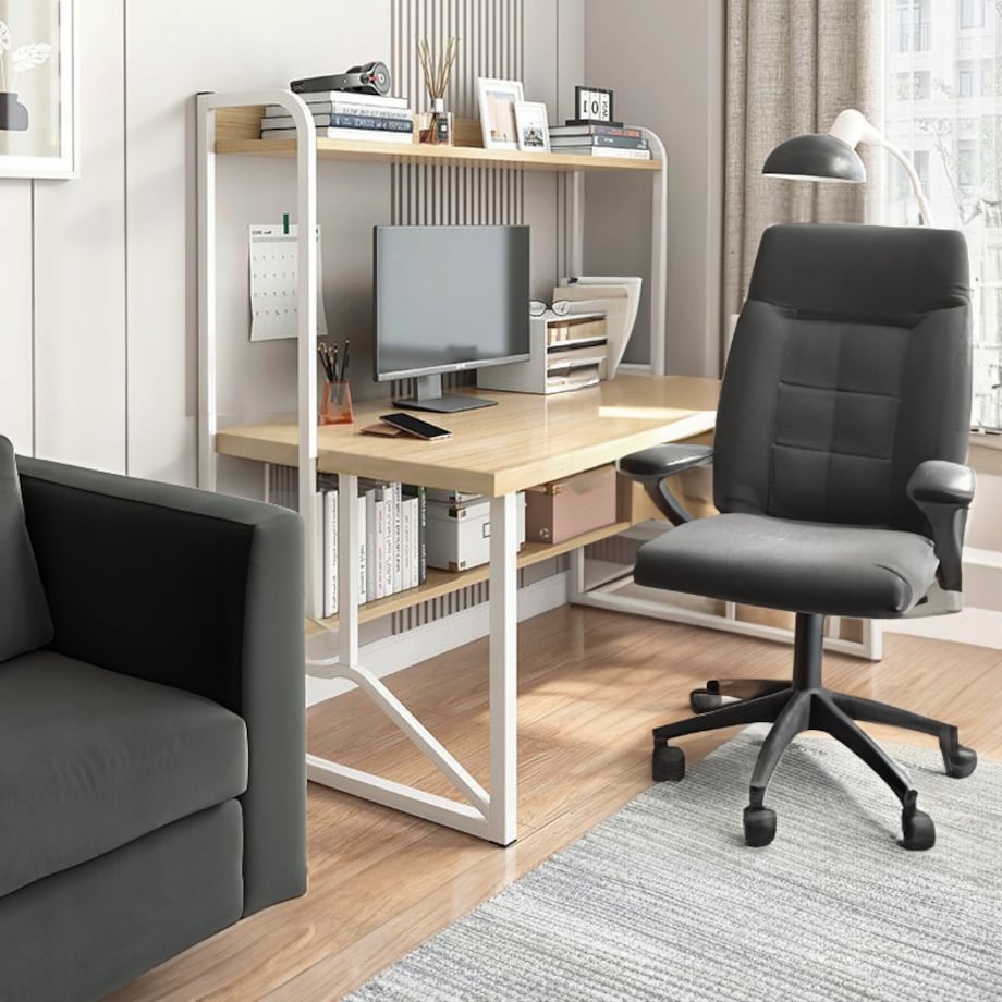 Biurko Komputerowe Jasny Dąb Pod Laptop Stolik Gamingowe Nowoczesne 120 Cm