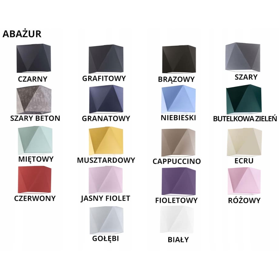 Kinkiet LED lampa ścienna lampa na ścianę z abażurem diament MOTO
