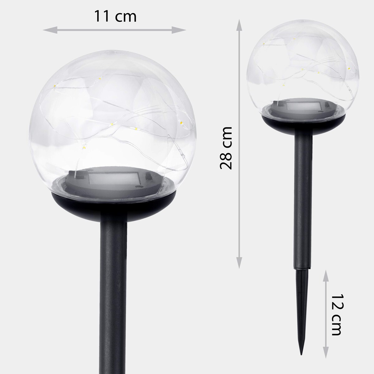 Lampa solarna ogrodowa kula led Ilumen 4szt.